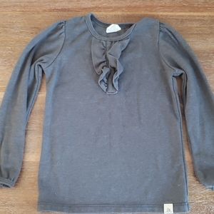 COPY - Lulu and Roo charcoal petal top - 2T